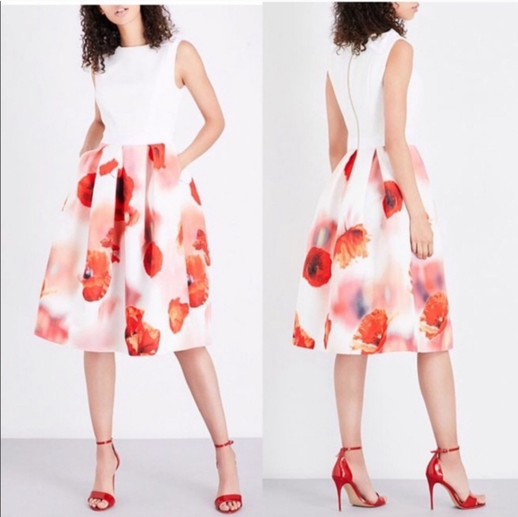 Ted Baker Dresses & Skirts - Ted Baker London Micla Poppy Flower Dress ted size 0 US 2
